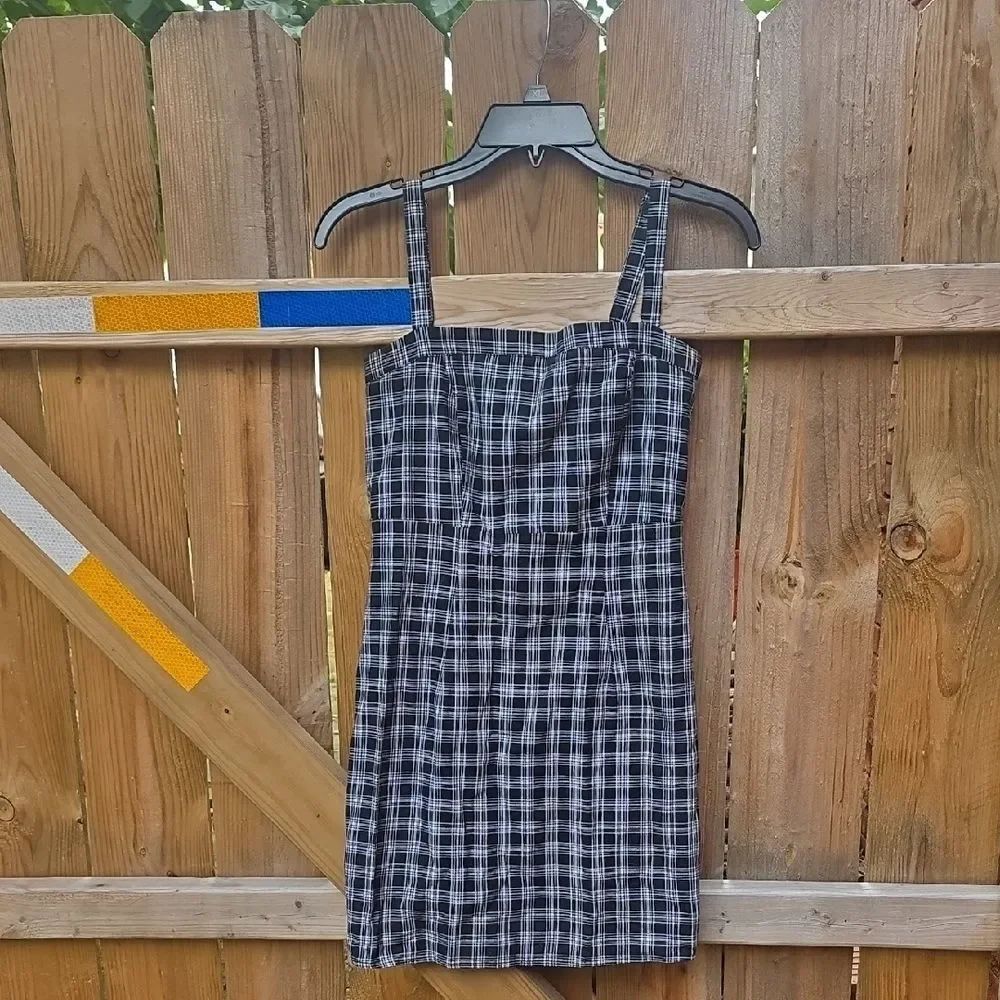 Forever 21 Black and White Plaid Mini Dress